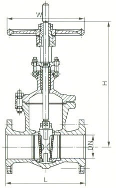 Z41W不銹鋼重型高壓閘閥結構圖